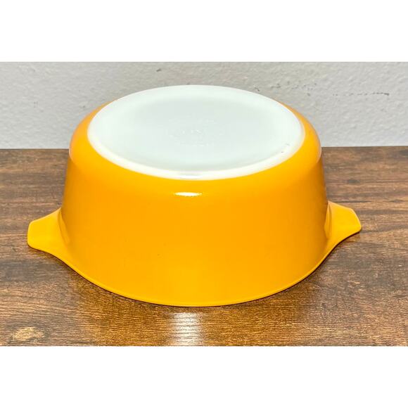 Vintage Pyrex Old Orchard 472 Orange Casserole Dish Brown 1.5 Pint Serving Bake - Picture 7 of 11